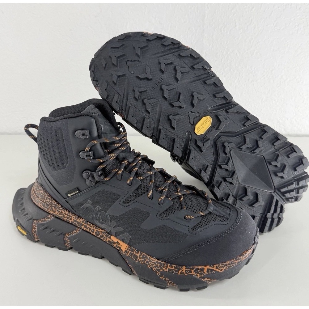 HOKA One One Tennine Hike GTX Mens 7.5 Women's 8.5 Trail Hiking Boots Waterproof